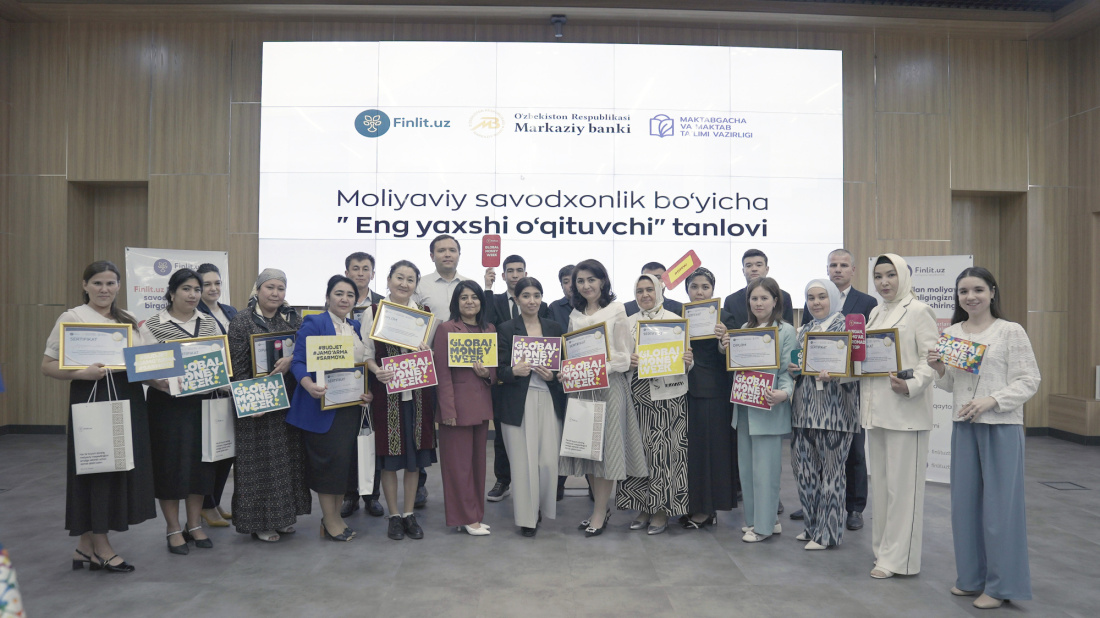 Moliyaviy savodxonlik bo‘yicha "Eng yaxshi o‘qituvchi" tanlovining hududiy bosqichi g‘oliblarini tabriklaymiz!