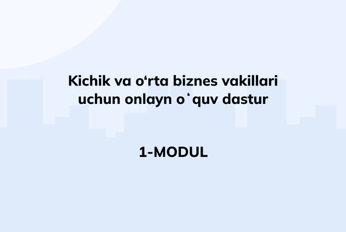 1-modul | Biznesni rejalashtirish 
